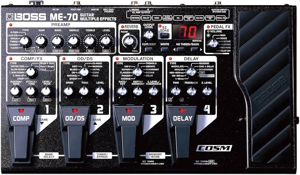BOSS ME-70 Guitar Multiple Effects Processor : Amazon.co.uk