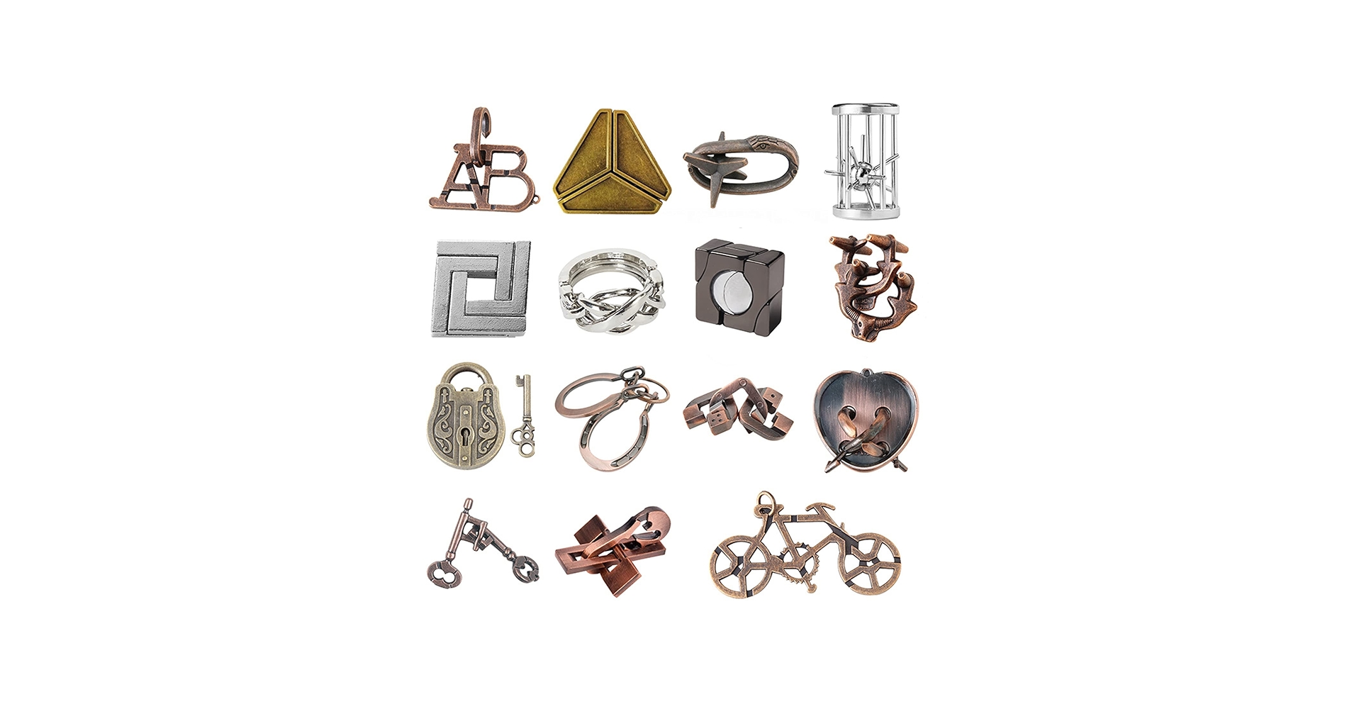 Amazon.com: FantasyDay 15 Pcs Brain Teaser Puzzle,Metal Puzzle