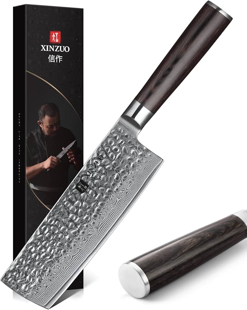 Amazon | XINZUO Nakiriナイフダマスカススチール6.8インチ高炭素67