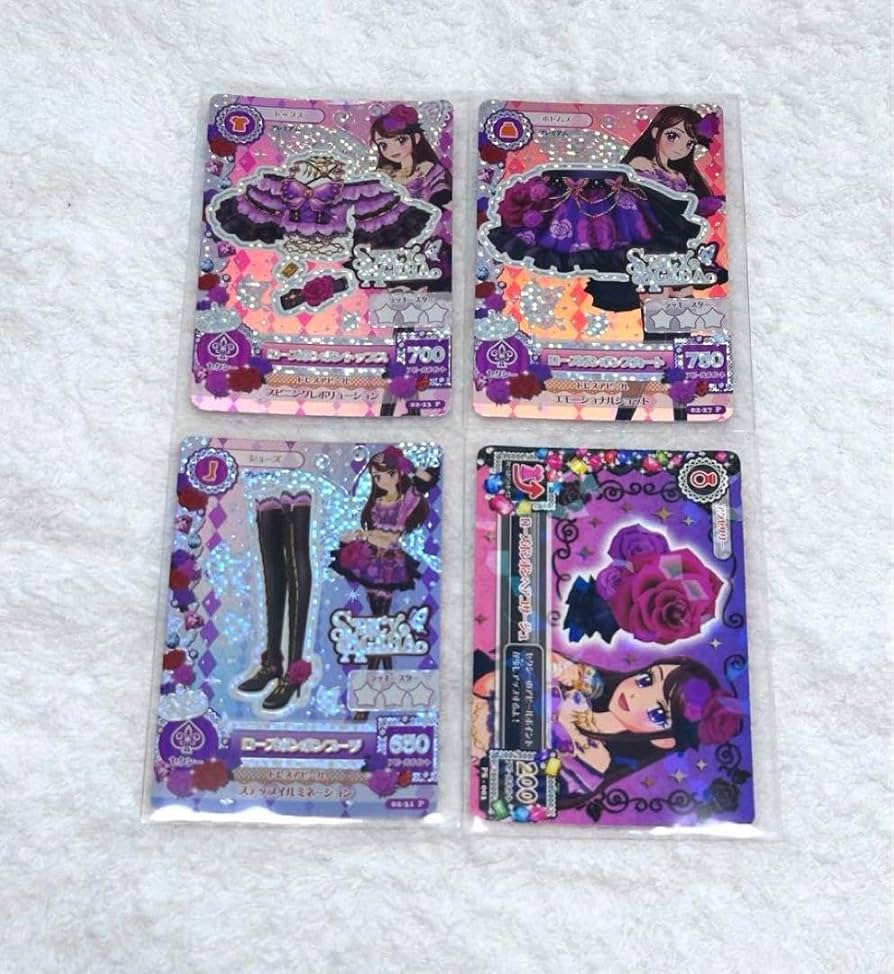 アイカツカード 紫吹蘭 ローズボンボン 4点 プレミアム 希少 激レア