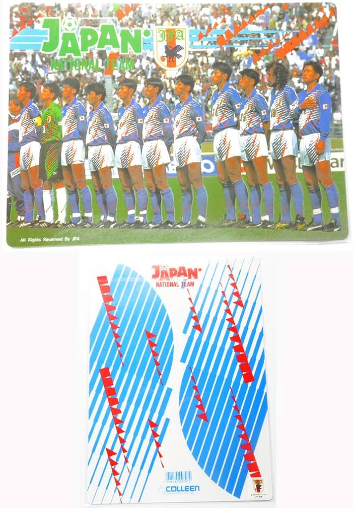 1993年サッカー日本代表 希少下敷き2枚セット 1993年サッカー日本代表 希少
