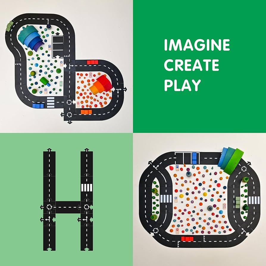 Amazon.com: Waytoplay's Highway - Flexible Toy Road Set, 24 Pieces
