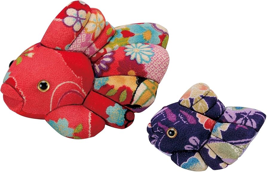 Amazon | 木目込み 人形 キットきめこみ 材料 動物 「金魚の親子」制作