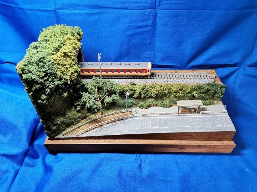 Nゲージ ジオラマ 田舎の風景 山 トンネル50cm×30cm Nゲージ ジオラマ