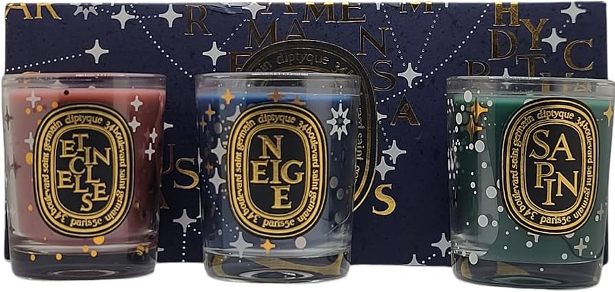 Amazon.co.jp: Diptyque 限定版ホリデーキャンドルセット 3 x 2.4