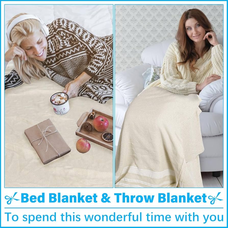 Amazon.com: Vikumond Oversized Turkish Beach Towel Blanket XXL