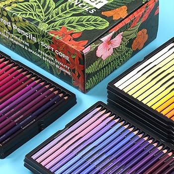 Amazon | dapnha 油性色鉛筆520本セット - プレミアムアーティスト