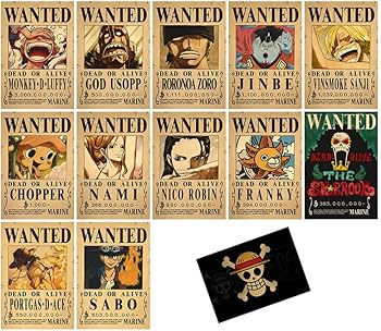 Amazon.co.jp: ワンピース ポスター 手配書 セット 麦わら海賊団 四皇