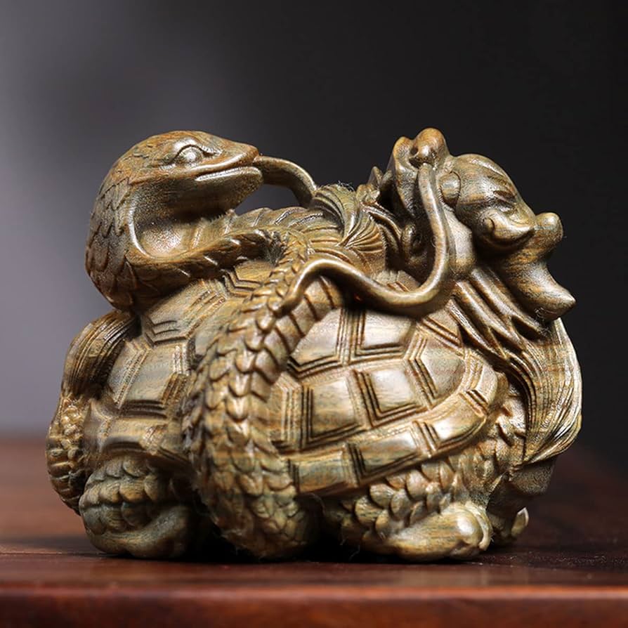 Amazon.co.jp: YZBQEJ 風水 龍亀（ロングイ）8cm 亀 ヘビ 玄武 置物