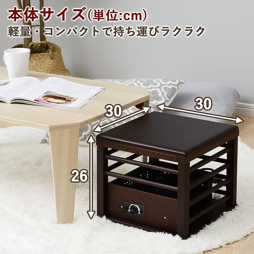 Amazon | メトロ電気工業 一人用 こたつ ミニ 天板付 省エネ (幅30