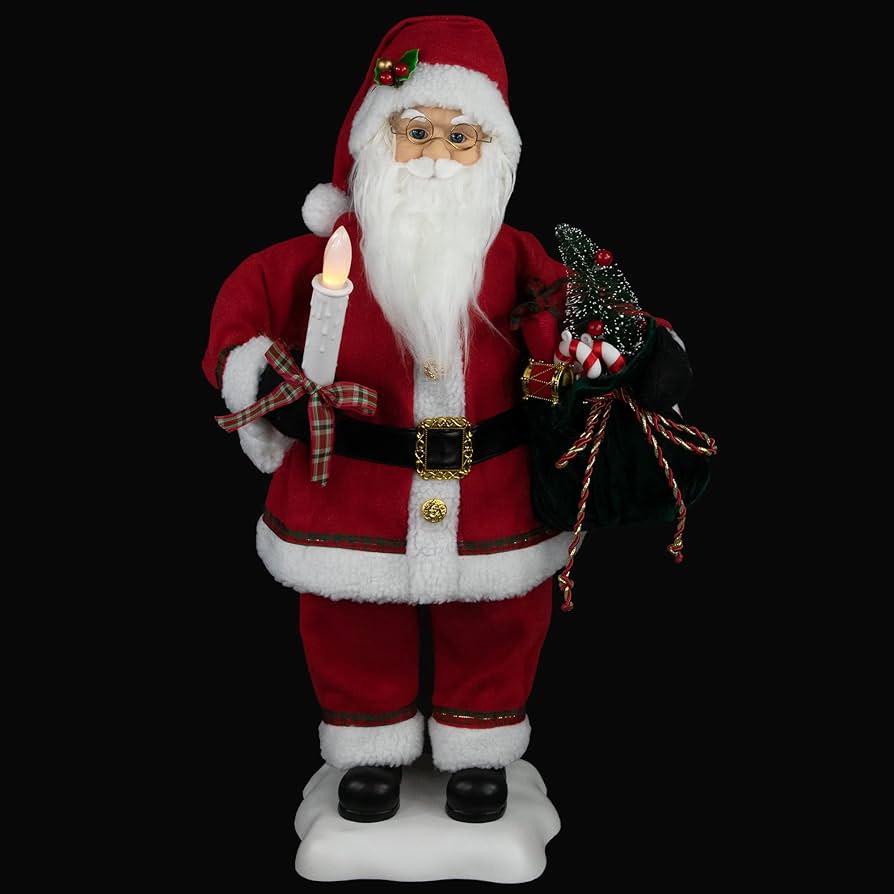 Amazon.com: 24-Inch Animated Santa Claus with Lighted Candle