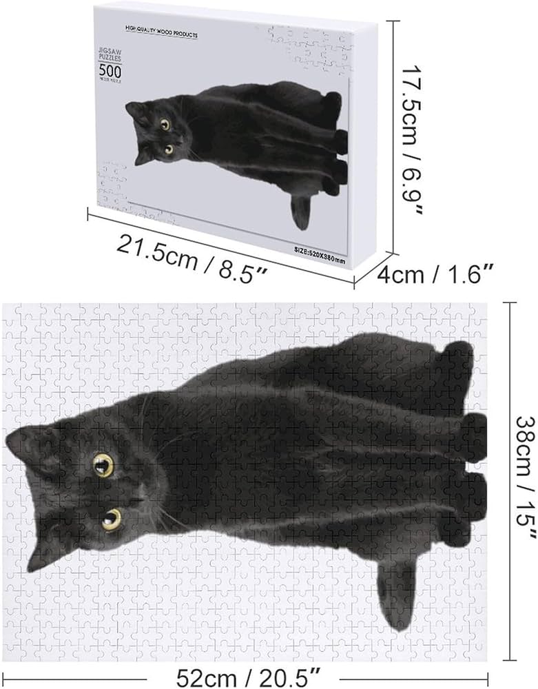 Amazon.co.jp: ジグソーパズル 猫柄 ねこ 黒猫 かわいい ネコ パズル