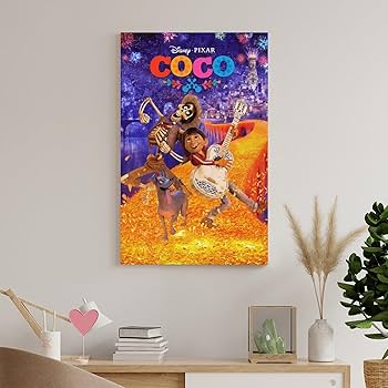 Amazon.co.jp: リメンバーミー(映画)絵画 キャンバス プリント 部屋