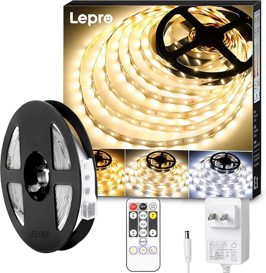 Amazon | Lepro LED テープライト 10m ledテープ 電球色・昼光色・昼