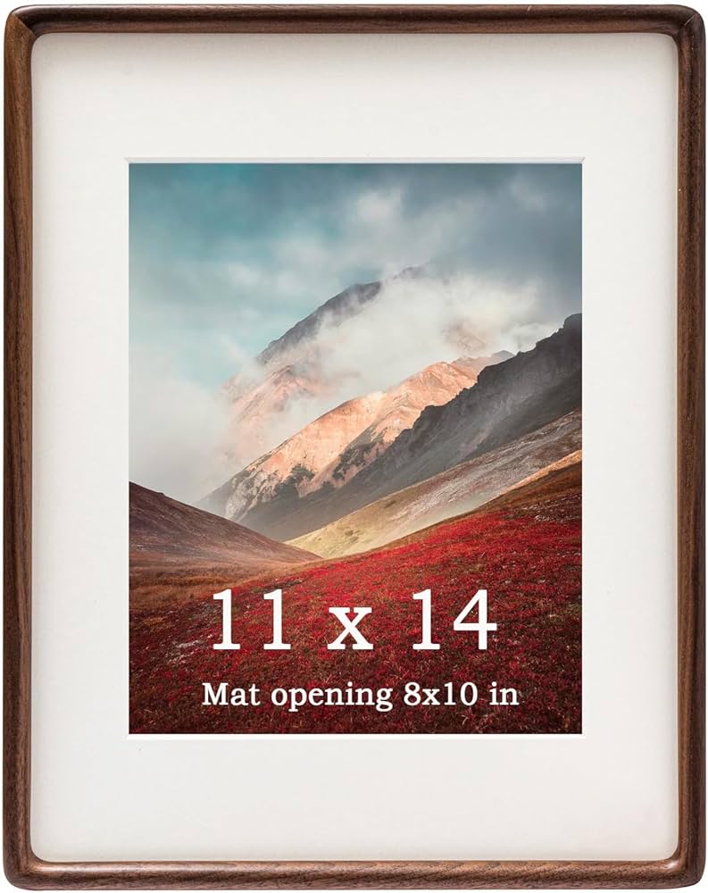 Amazon.com - Zibrelte 11x14 Frame Natural, Solid Walnut Wood 11 x