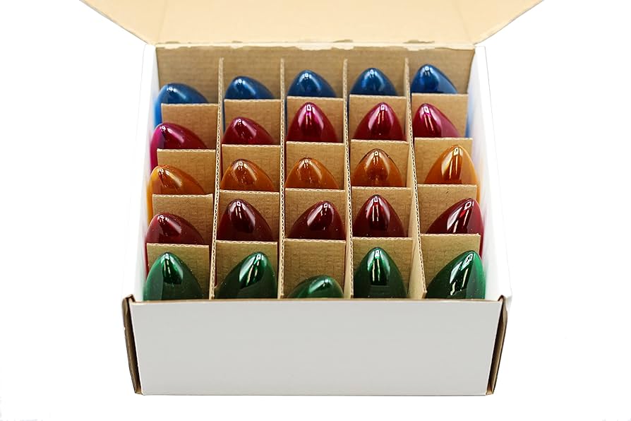 Creative Hobbies Box of 25 Random Blinking C9 Incandescent Light