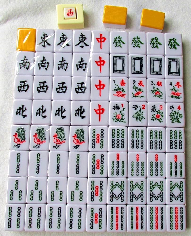 麻雀牌 セット 香港 背無垢 マージャン アイボリー MA-JONG 現状販売