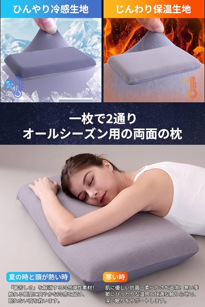 Amazon｜MinComfyWo 低反発 抗菌防ダニ 温感テンセル 枕 メモリー