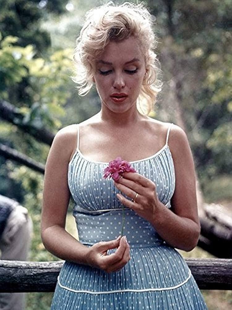 Amazon.co.jp: マリリン・モンローの珍しい写真 花付き 12x16 アート