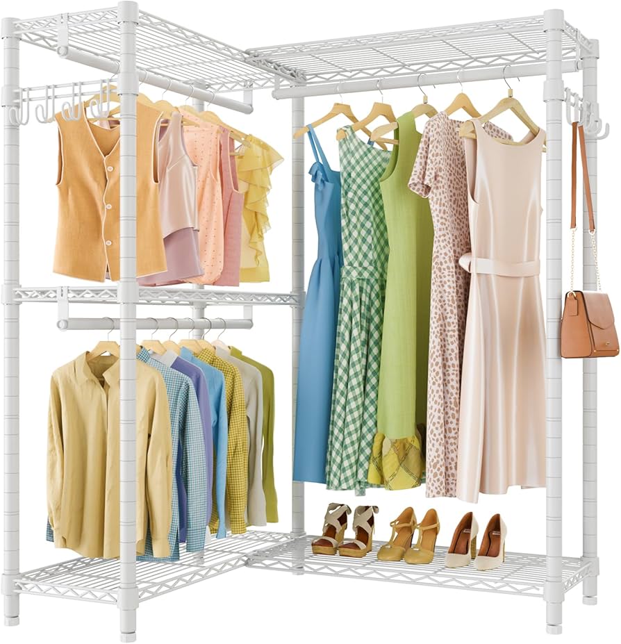 Amazon.com: VIPEK L4 Garment Rack L Shaped Clothes Rack for Corner