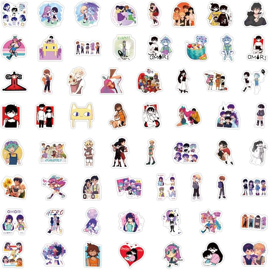 Amazon.co.jp: OMORI ステッカー 62枚セット PVC 防水 シール 大量