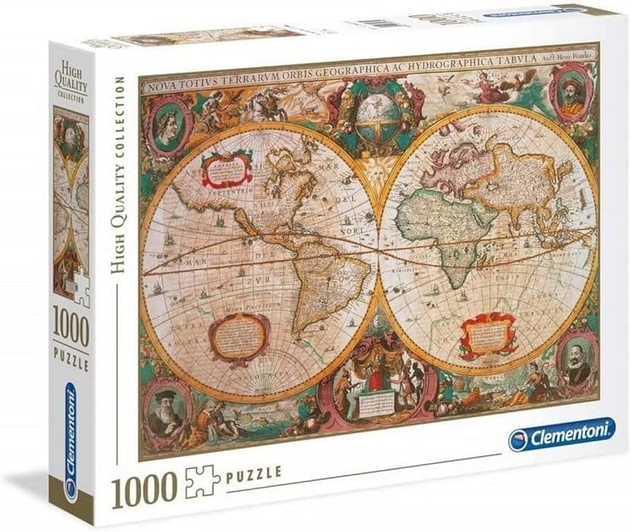 Amazon.co.jp: 1000ピース ジグソーパズル Clementoni 古い世界地図