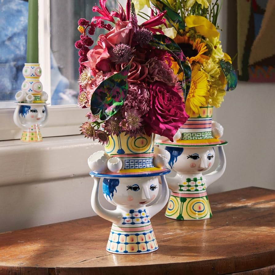 Amazon.co.jp: ビヨン・ヴィンブラッド Bjorn Wiinblad 花瓶 Lady with