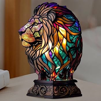 Amazon.co.jp : ステンドグラスランプ動物デスクランプヴィンテージ