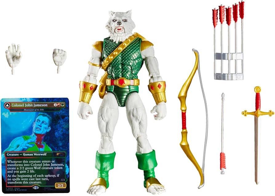 Amazon.com: Marvel Legends Series Magic: The Gathering Man-Wolf, 6