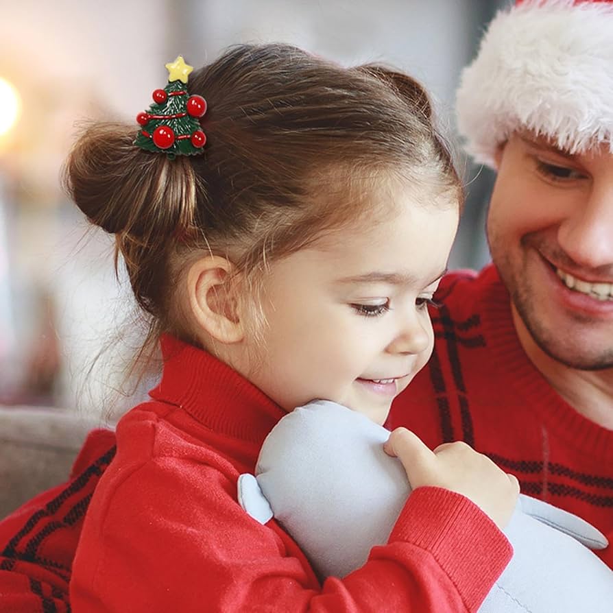 Amazon | 女の子用クリスマスヘアゴム、クリスマスヘアゴム | ビスタ