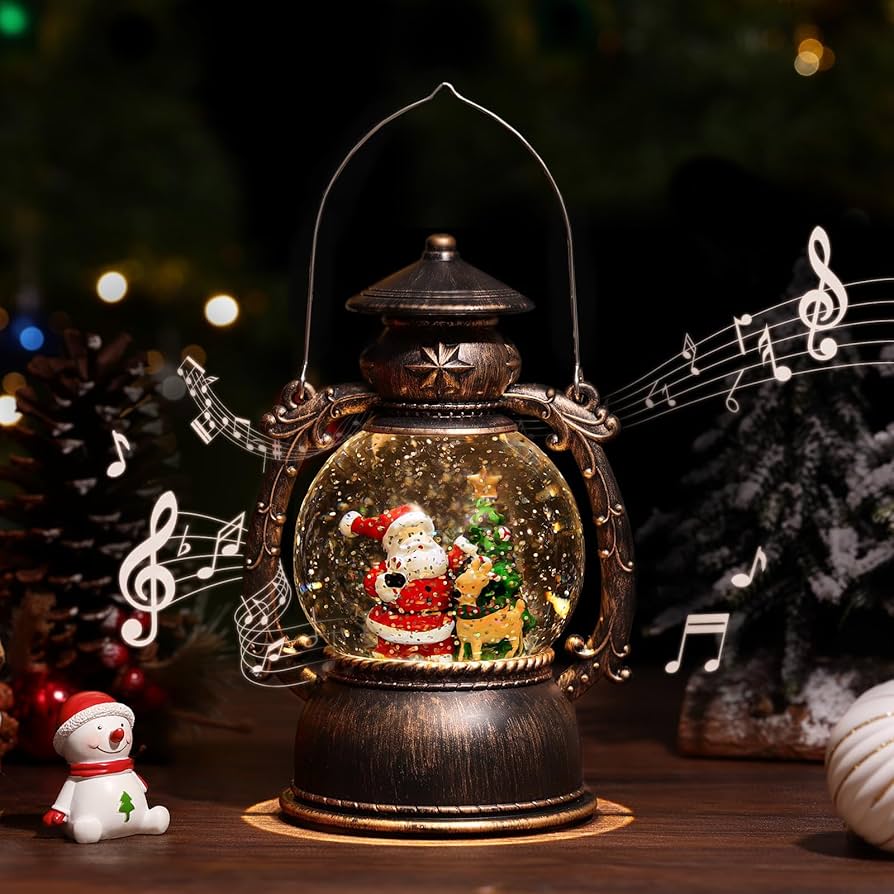 Amazon.co.jp: スノードーム Lewondr クリスマススノードーム