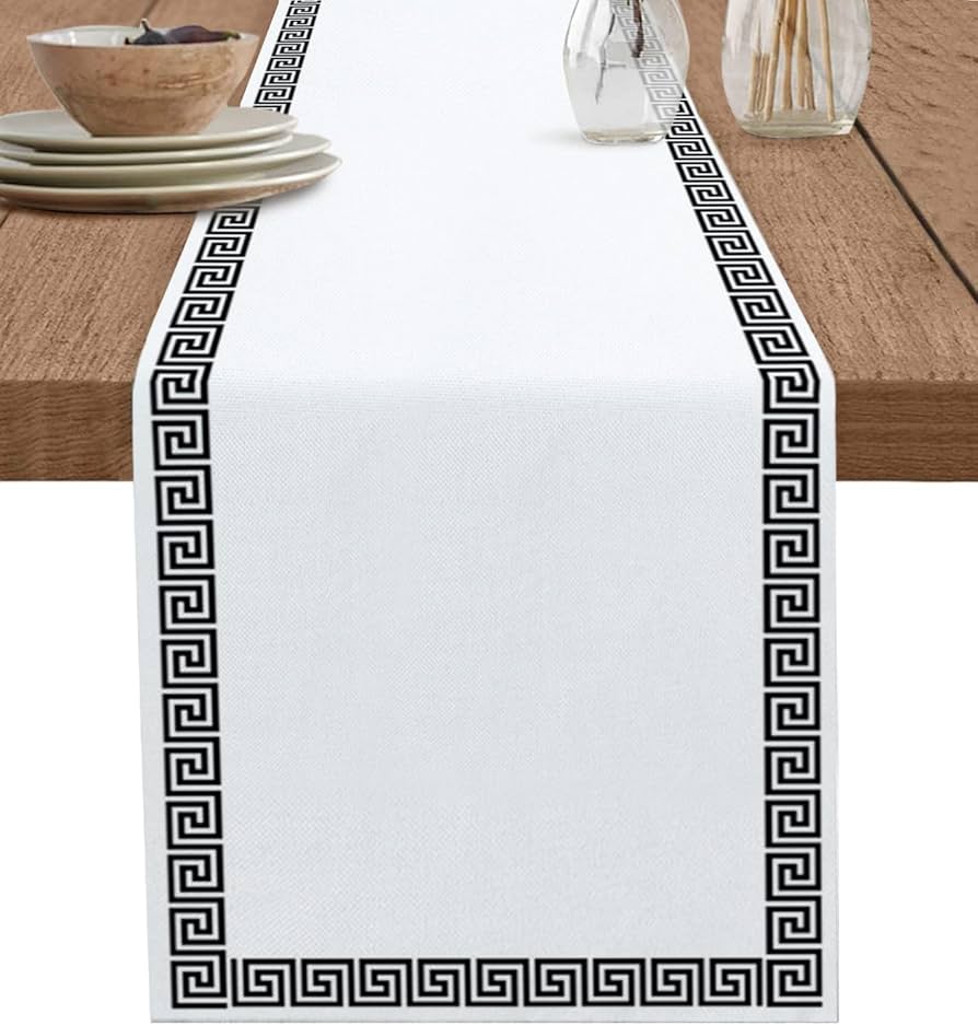 Amazon.com: Dining Table Runner Dresser Scarves, White Traditional