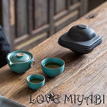 Amazon.co.jp: LOVE MIYABI トラベル用茶器セット 2人用 超コンパクト