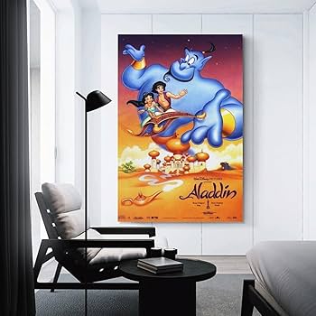 Amazon.co.jp: アラジン Aladdin 定番アニメ映画 ポスター (9) 印刷