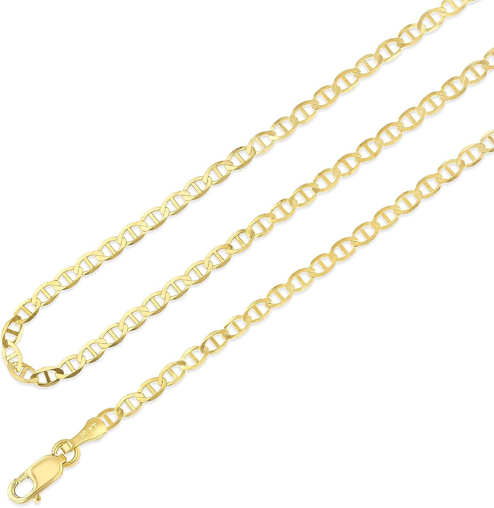 Amazon.co.jp: Ioka Jewelry - 14k Yellow Solid Gold 2.7mm Flat