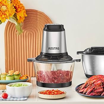 Amazon.co.jp: ASUTAS フードプロセッサー 【2種類ボウル 2L 大容量