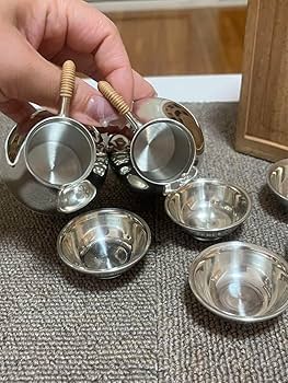 Amazon.co.jp: 本錫 錫製 徳利 錫半 酒器セット 錫 酒器 ちろり