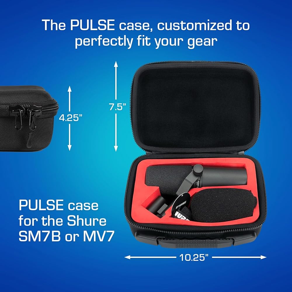 Amazon.com: ANALOG CASES Shure SM7B / MV7 Case - Custom-Fitted