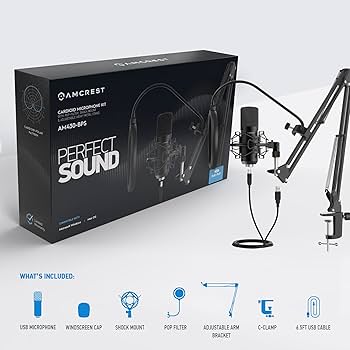 Amazon.com: Amcrest USB Microphone for Voice Recordings, Podcasts