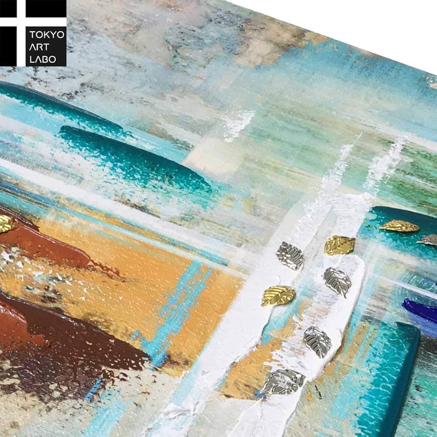 Amazon.co.jp: NORDIC ABSTRACT BLUE アートパネル 絵画 北欧 50cm