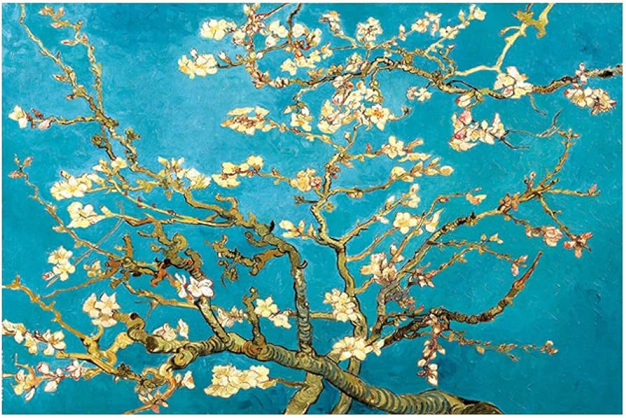 Amazon｜ゴッホアーモンドの花のキャンバスの絵画印象派の花の壁の芸術