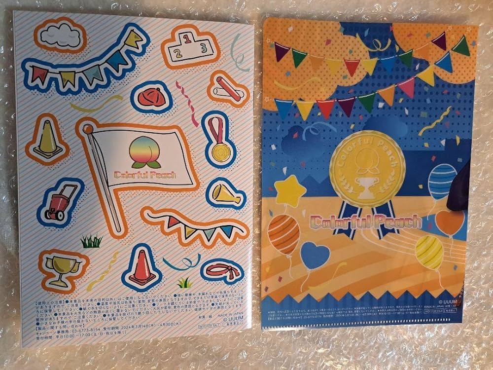 Amazon.co.jp: カラフルピーチ×セブンイレブン クリアファイル&ノート