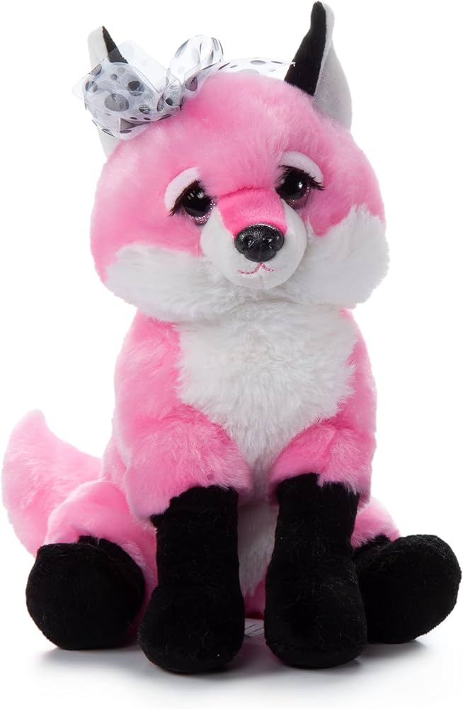 Amazon.com: The Petting Zoo Pink Fox Stuffed Animal Plushie, Lash