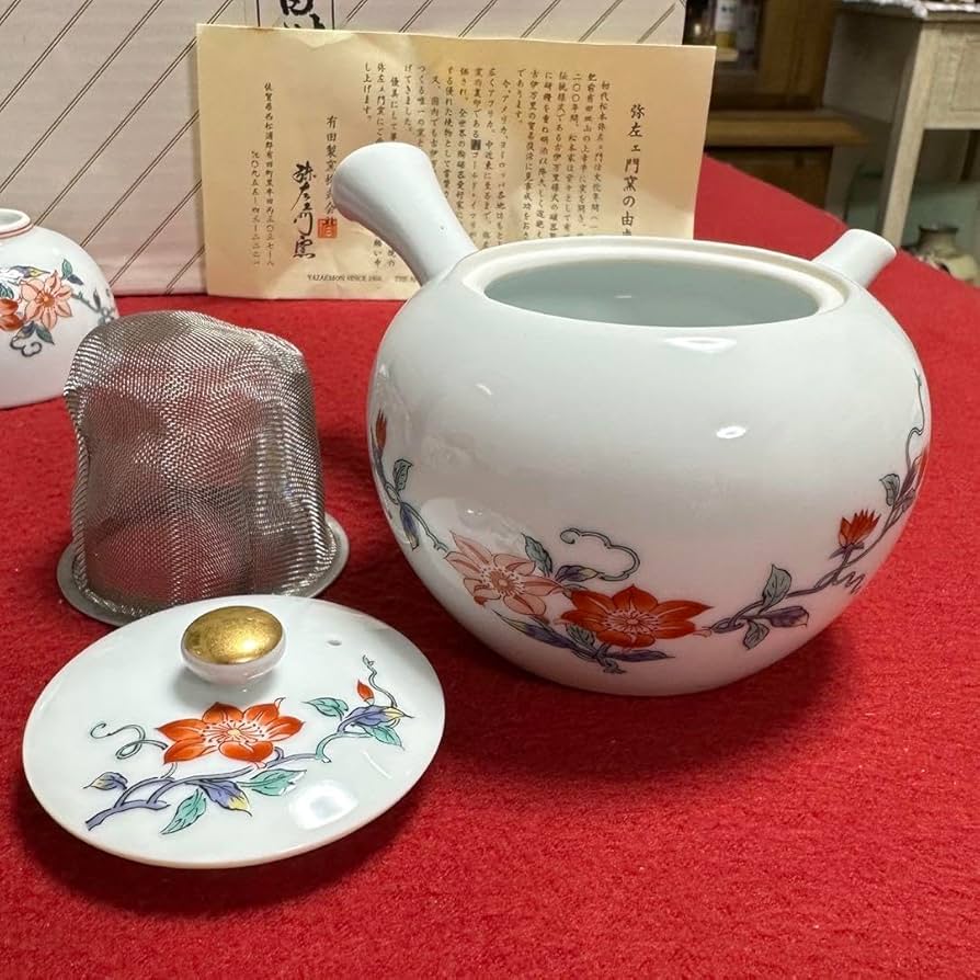 1728 まとめ売り香蘭社深川製磁九谷焼柿右衞門湯呑猪口4客