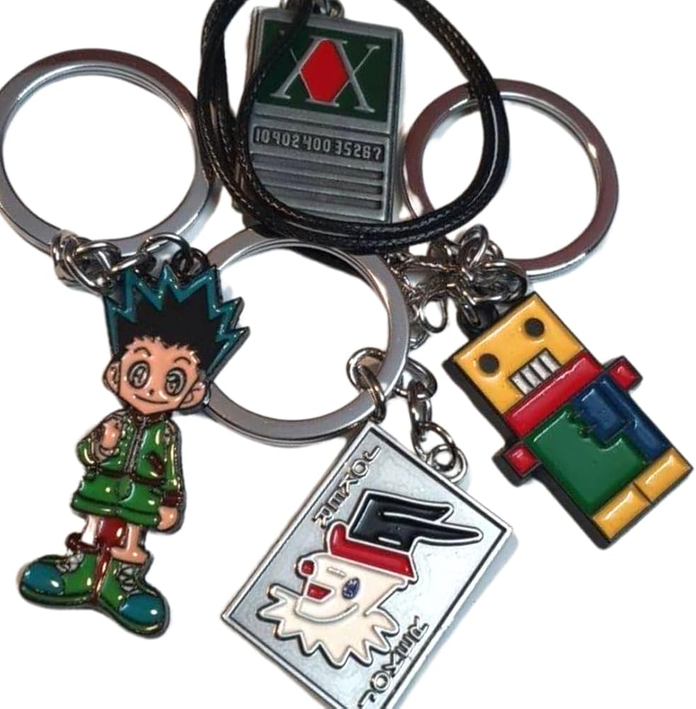 Amazon.co.jp: HUNTER×HUNTER キーホルダー 4種セット ネックレス付き