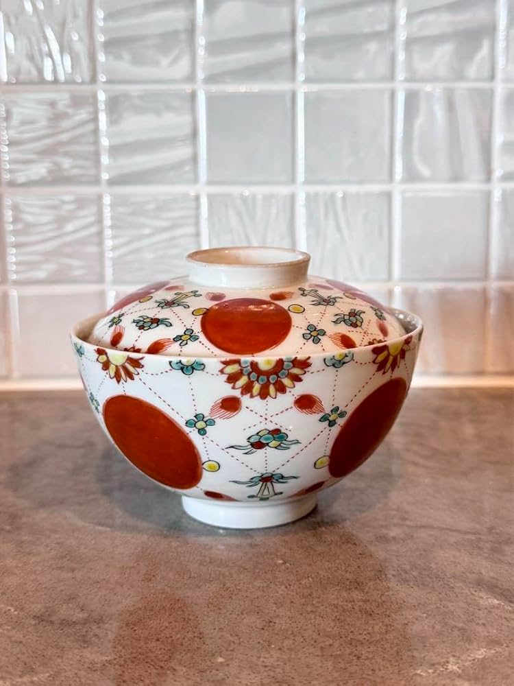 古伊万里 色絵 赤槍 唐子 皿/20.5cm 茶道具 骨董 7312