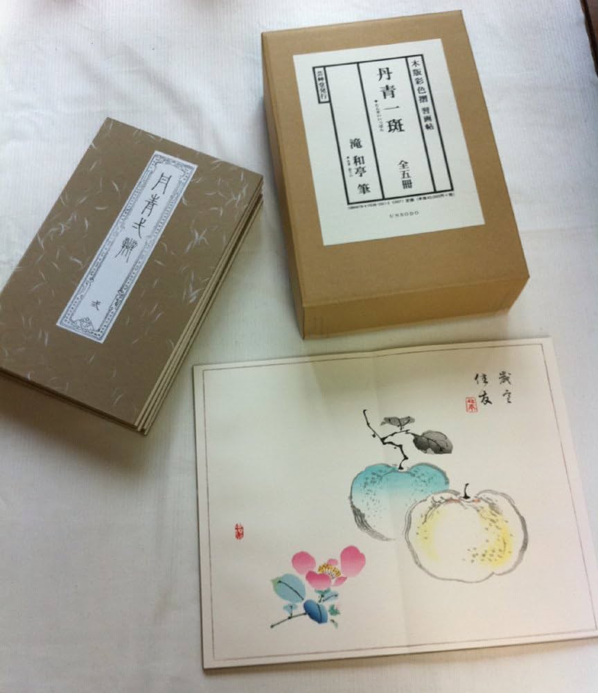 Amazon.co.jp: 丹青一斑(全五冊セット)―木版彩色摺習画帖 : 滝和亭: 本