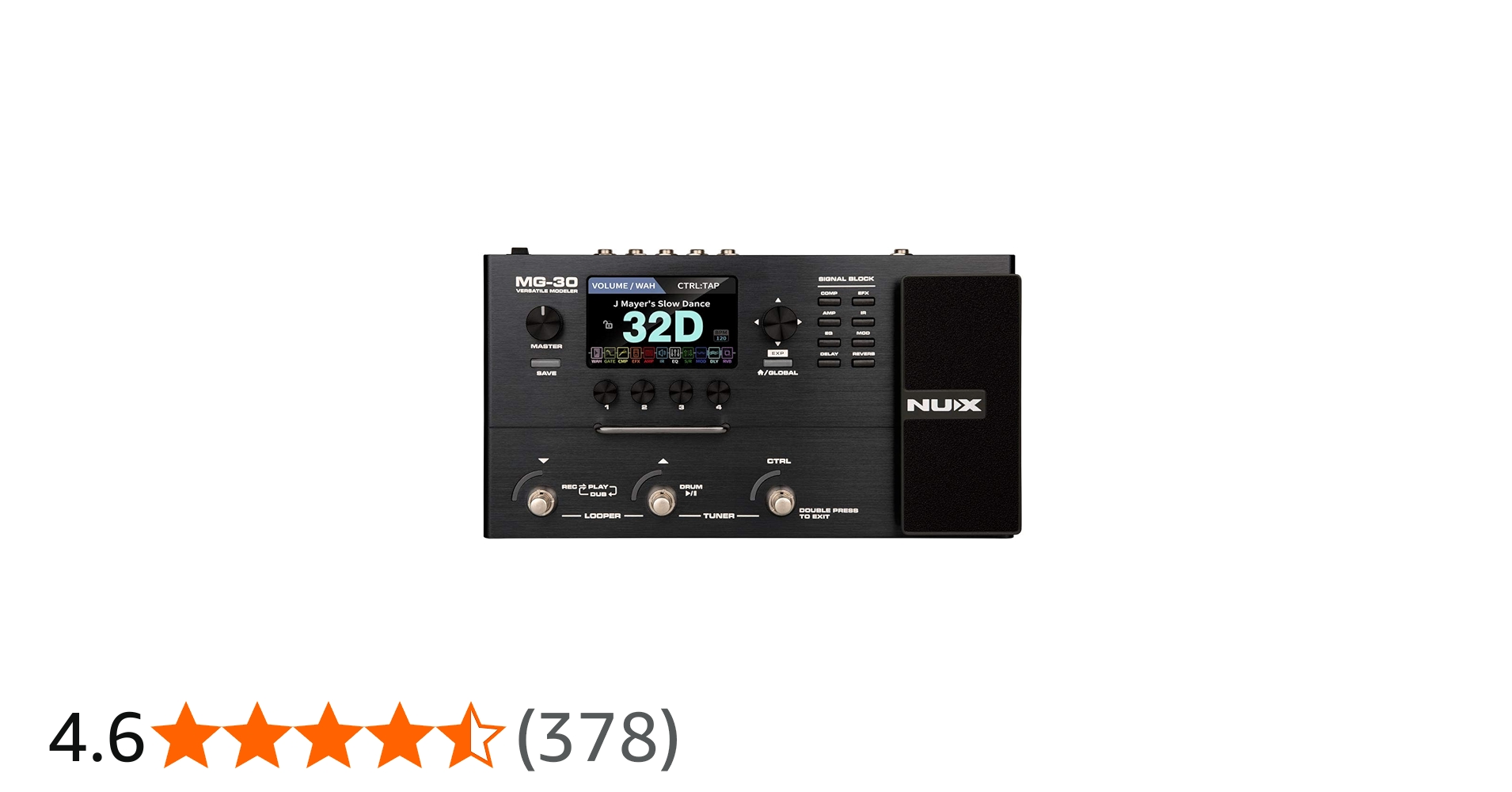 Amazon.co.jp: NUX MG-30 Procesador de Efectos de Guitarra de