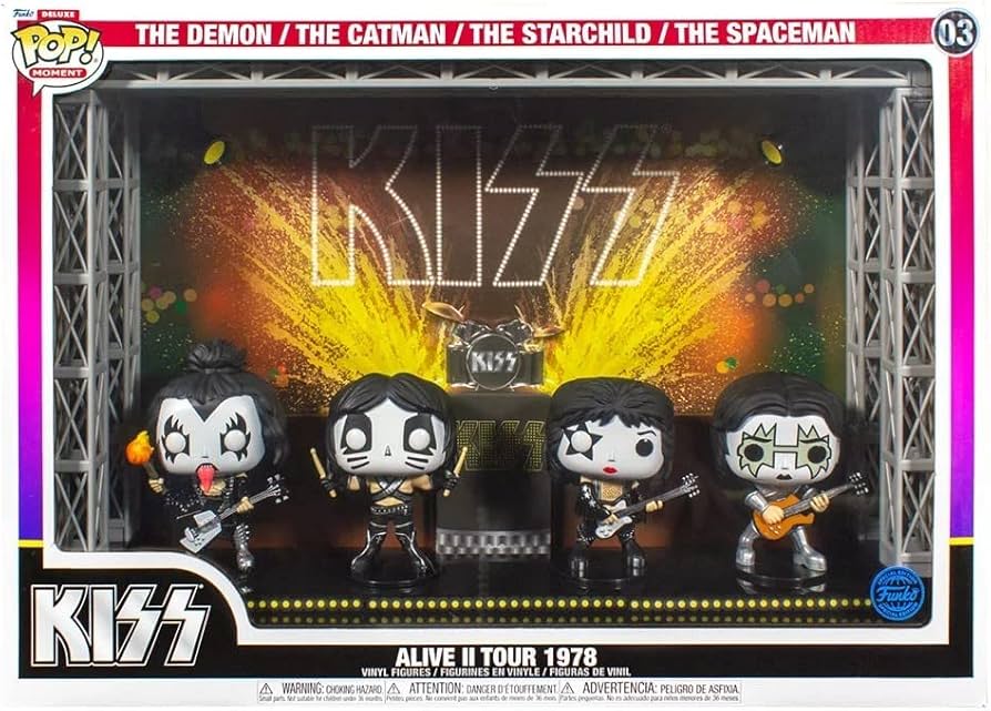 Amazon.com: Funko Kiss Pack 4 Figurines POP! Moments DLX Vinyl