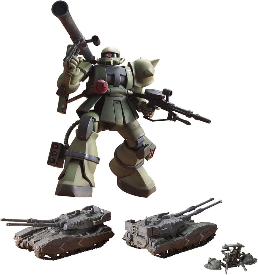 Amazon.com: Bandai Hobby MS-06 Zaku The Ground War Set 1/144 - UC